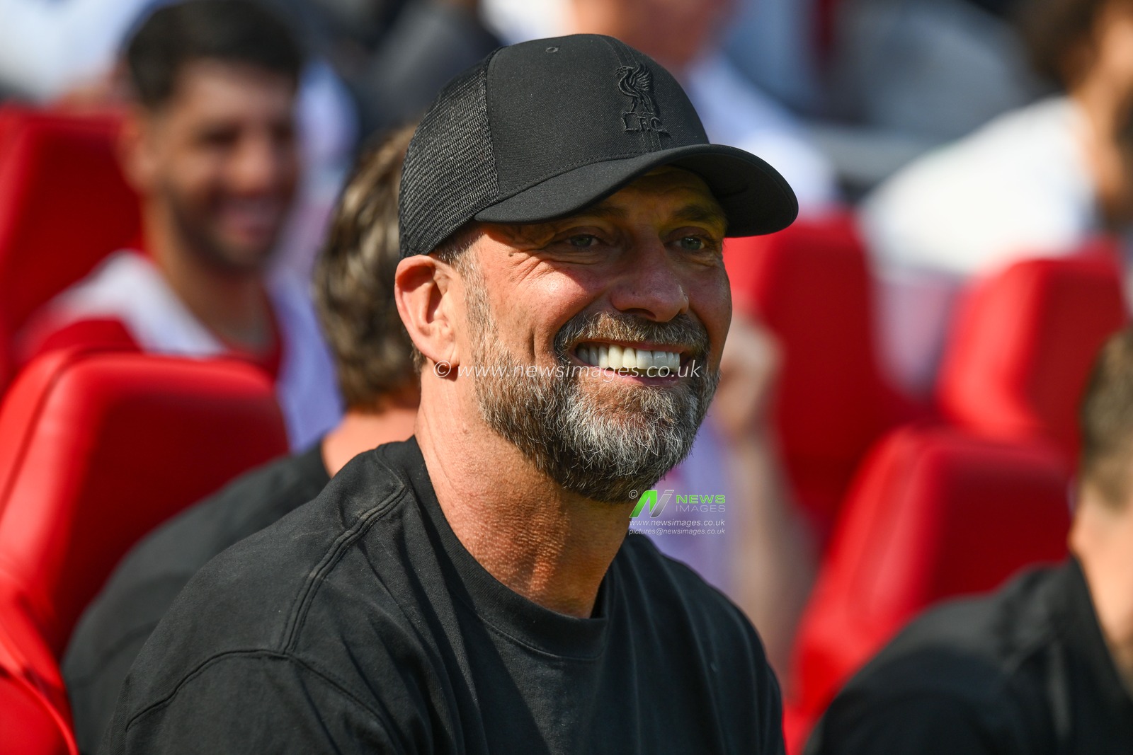 JÃ¼rgen Klopp Manager of Liverpool takes his seat in the dugout for the very last time ahead of the Premier League match Liverpool vs Wolverhampton Wanderers at Anfield, Liverpool, United Kingdom, 19th May 2024

(Photo by Craig Thomas/News Images)