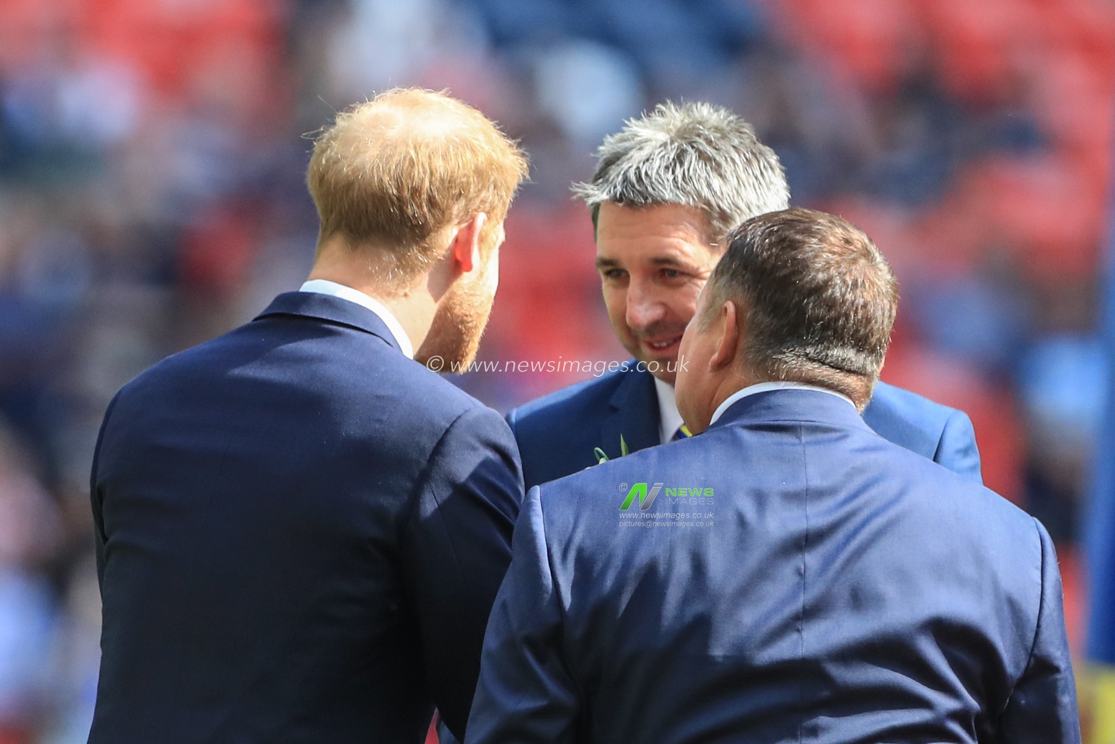 24th August 2019 , Wembley Stadium, London England ; 2019 Coral Challenge Cup Final ; St Helens vs Warrington Wolves ; Prince Harry The Duke of Sussex meets Steve Price head coach of Warrington Wolves



Credit: Mark Cosgrove/News Images