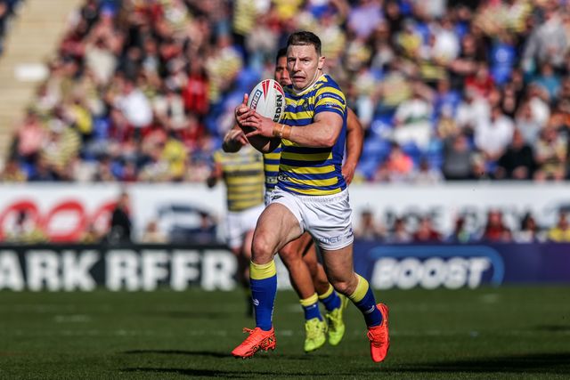 George Williams of Warrington Wolves breaks with the ball during the Betfred Super League round 5 match Warrington Wolves vs Castleford Tigers at The Halliwell Jones Stadium, Warrington, United Kingdom on 21 March 2026

(Photo by Alfie Cosgrove/News Images)
