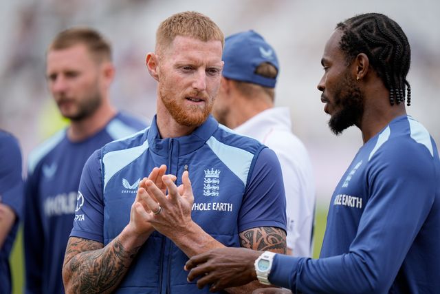 England captain Ben Stokes speaks to Jofra Archer of England at the end of the match during the 3rd Rothesay Test Match Day 5 match England vs New Zealand at Trent Bridge, Nottingham, United Kingdom on 29 June 2026

(Photo by Maynard Manyowa/News Images)