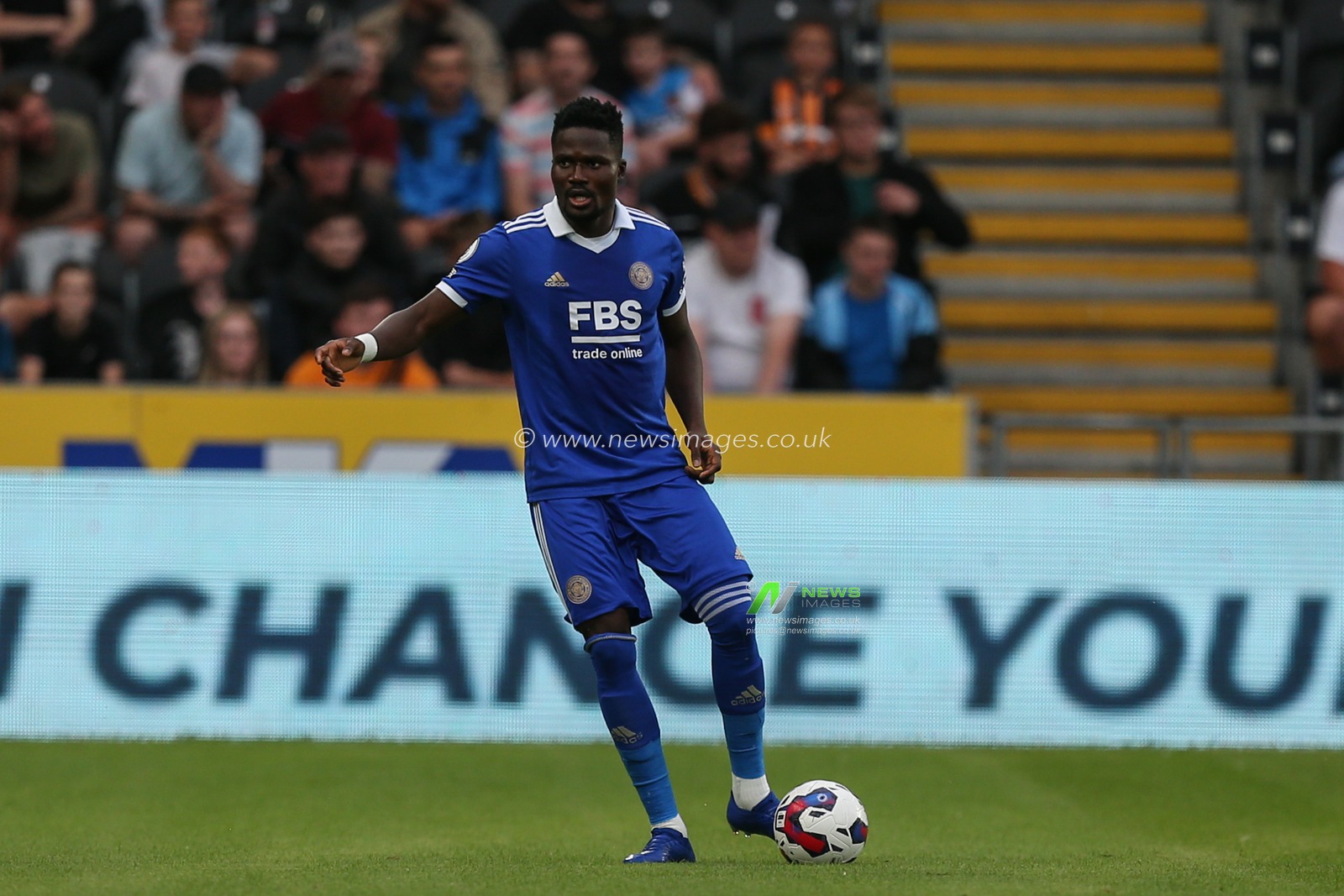 Daniel Amartey #18 of Leicester City in action during the game