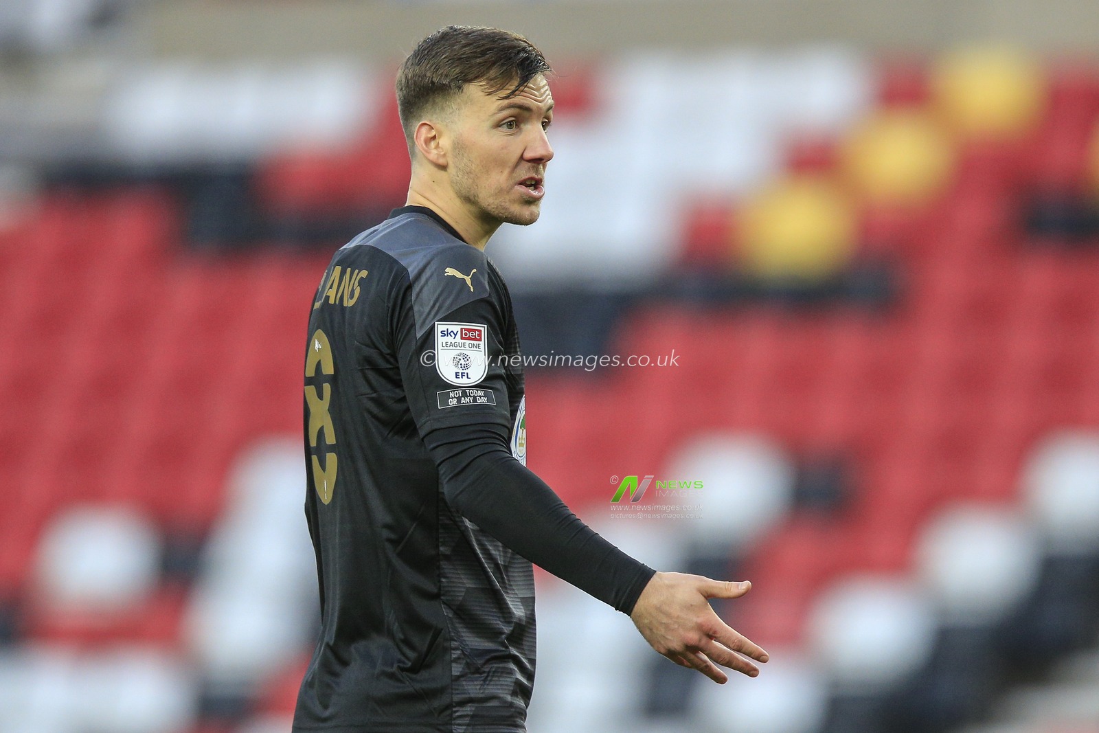 Lee Evans #8 of Wigan Athletic during the game