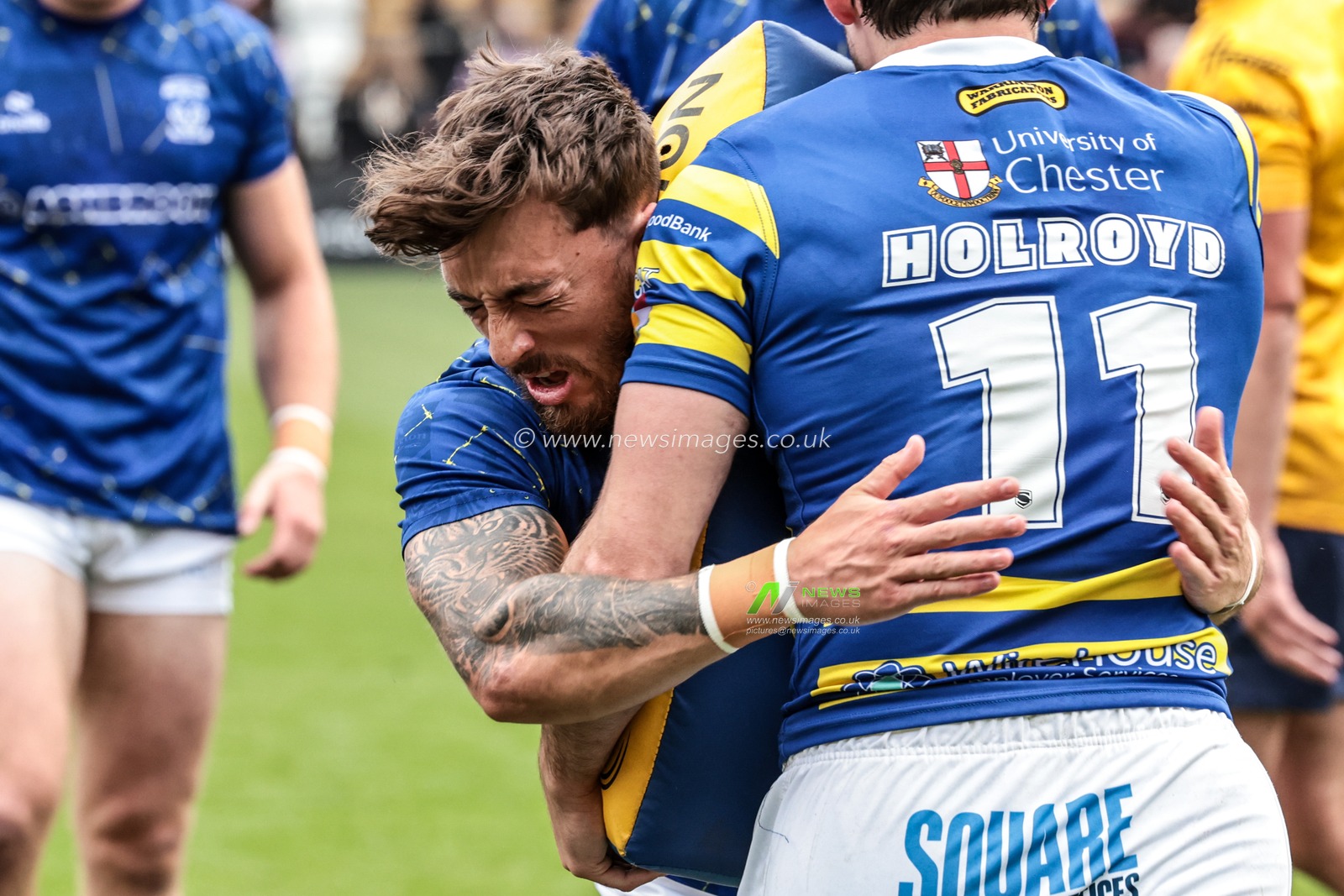 Matty Ashton of Warrington Wolves in the pre-game warm up during the Betfred Super League round 20 match Leigh Leopards vs Warrington Wolves at Leigh Sports Village, Leigh, United Kingdom on 25 July 2026

(Photo by Alfie Cosgrove/News Images)