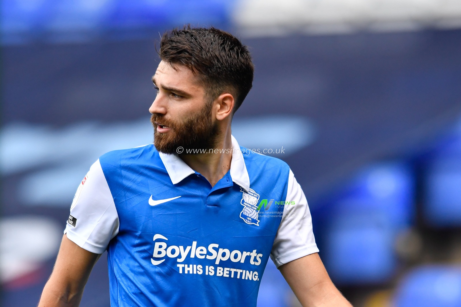 Jon Toral (23) of Birmingham City looks back over his shoulder