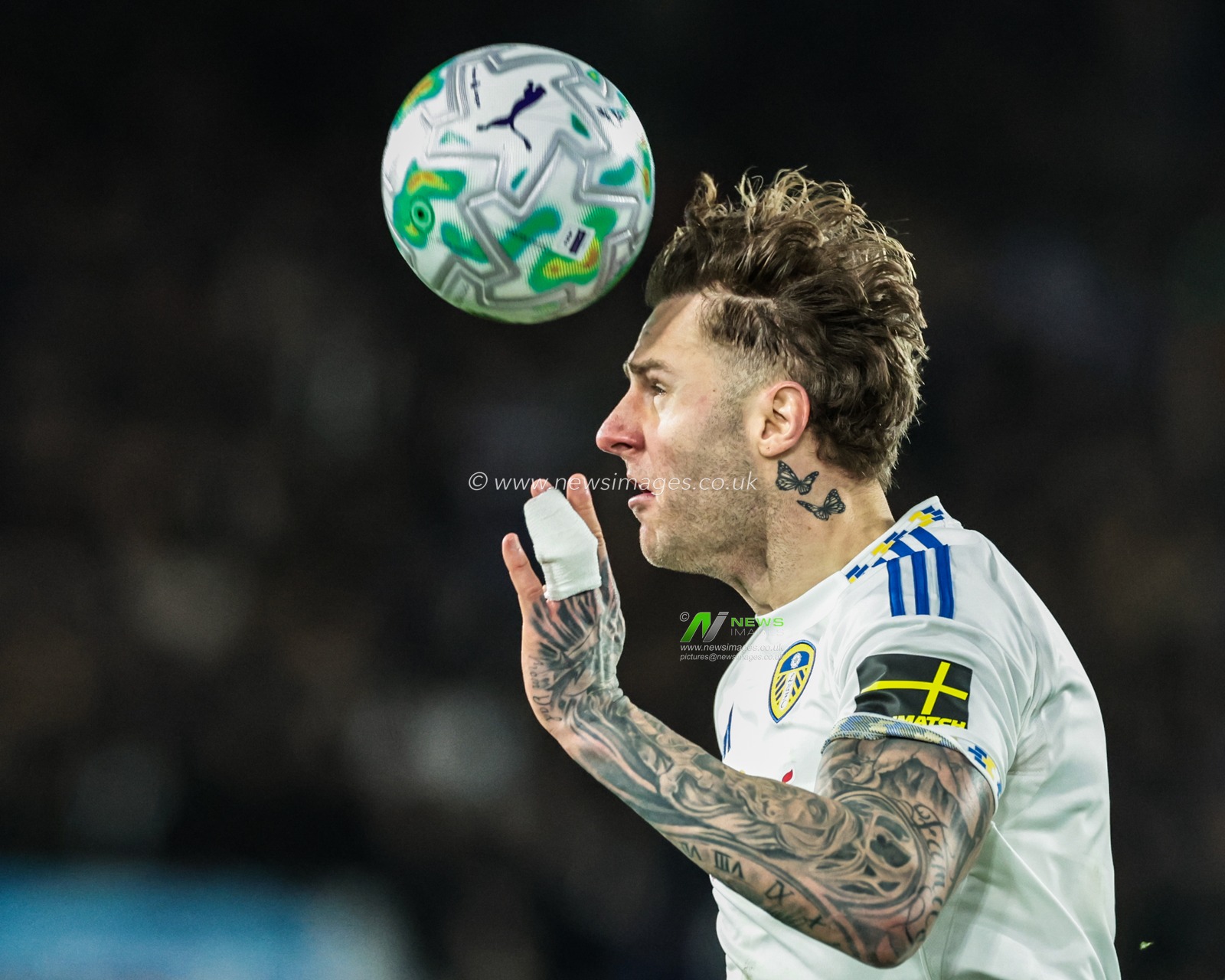 Joe Rodon of Leeds United heads clear during the Premier League match Leeds United vs Sunderland at Elland Road, Leeds, United Kingdom on 03 March 2026

(Photo by Mark Cosgrove/News Images)