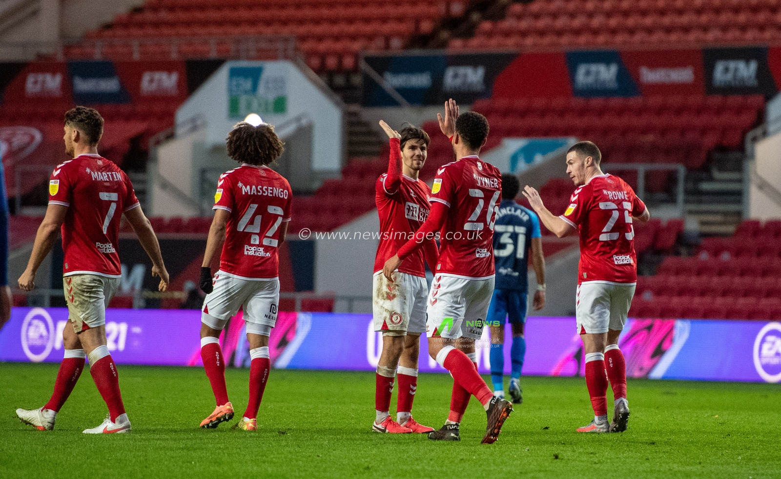 Zak Vyner #26 of Bristol City celebrates his goal to make it 2-0 to Bristol City