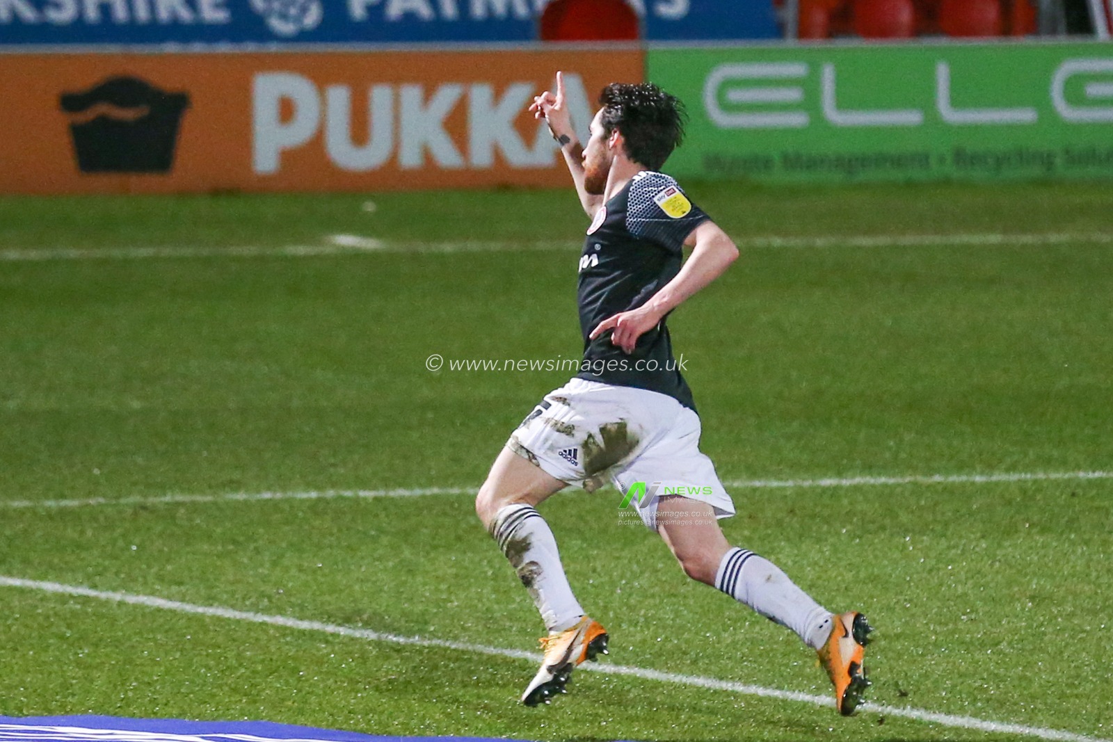 CELEBRATION Paul Smyth #7 of Accrington Stanley celebrates his goal to make it 0-1