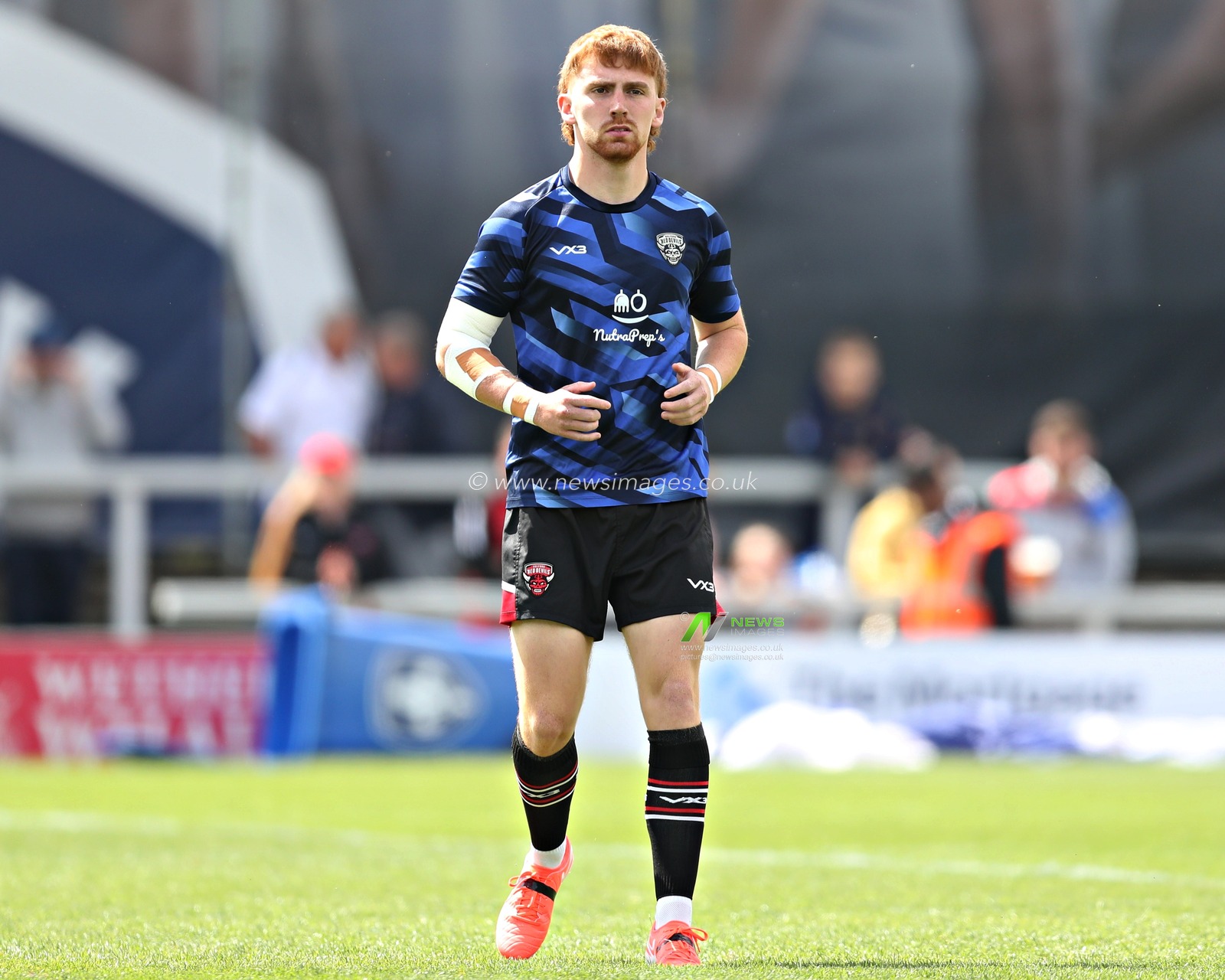 Kai Morgan of Salford Red Devils before the Betfred Super League match Wakefield Trinity vs Salford Red Devils at DIY Kitchens Stadium, Wakefield, United Kingdom, 25th May 2025

(Photo by Sam Eaden/News Images)