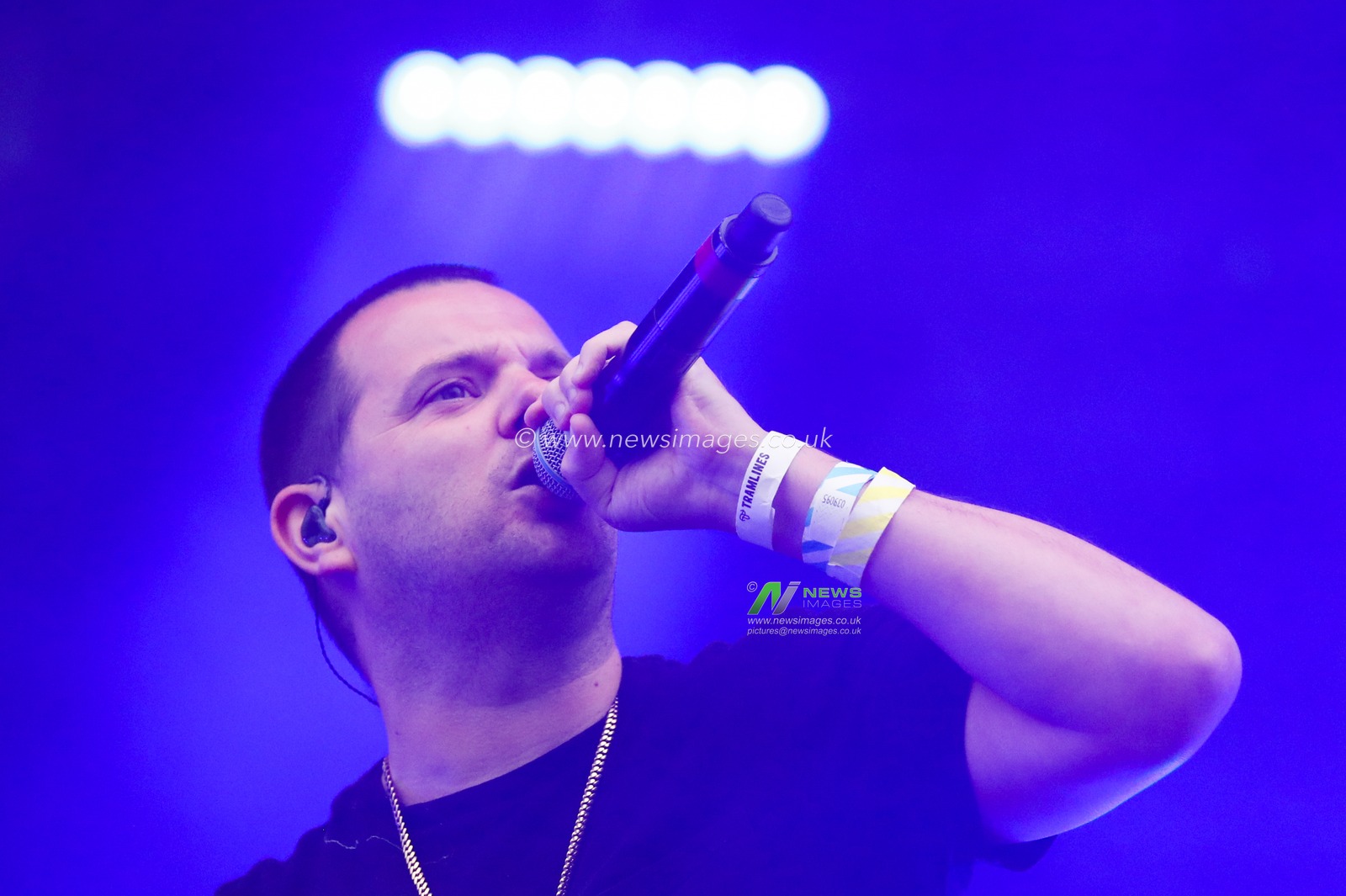 Mike Skinner of The Streets performs on the main stage during Day One of Tramlines Festival