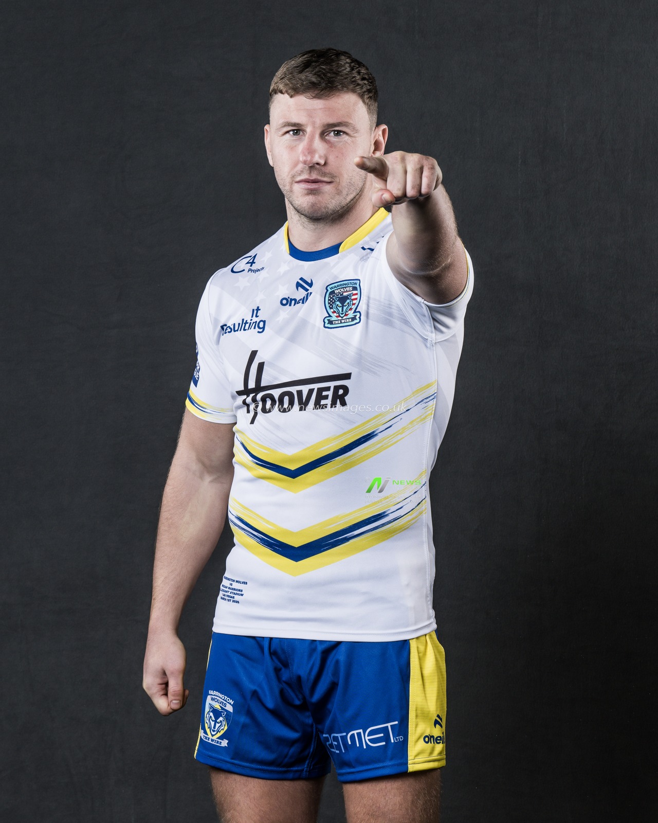 George Williams in the Las Vegas kit during the Warrington Wolves Team media day at Warrington wolves training centre, Warrington, United Kingdom, 16th January 2025

(Photo by Craig Thomas/News Images)