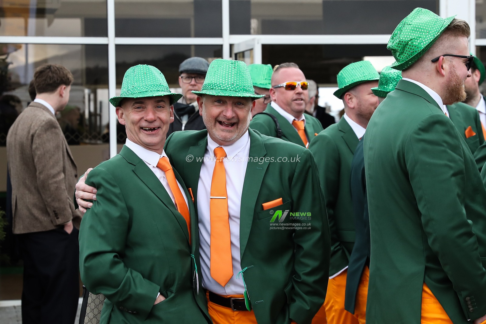 Racegoers arrive ahead of the Cheltenham Festival 2025 St Patrickâ€™s Thursday at Cheltenham Racecourse, Cheltenham, United Kingdom, 13th March 2025

(Photo by Gareth Evans/News Images)