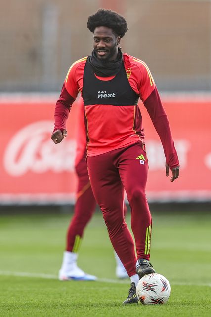 Ola Aina of Nottingham Forest during the Nottingham Forest open training session ahead of their UEFA Europa League last 16 match against FC Midtjylland at The Nigel Doughty Academy, Nottingham, United Kingdom on 11 March 2026

(Photo by Alfie Cosgrove/News Images)