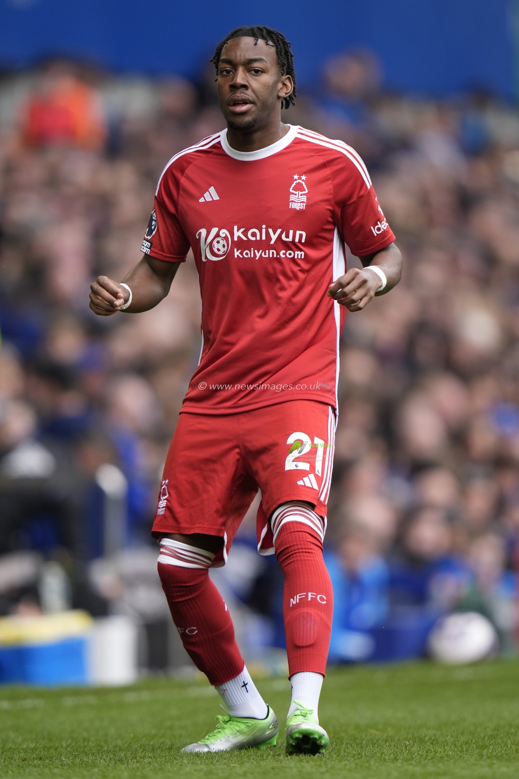 Anthony Elanga of Nottingham Forest during the Premier League match Everton vs Nottingham Forest at Goodison Park, Liverpool, United Kingdom, 21st April 2024

(Photo by Steve Flynn/News Images)
