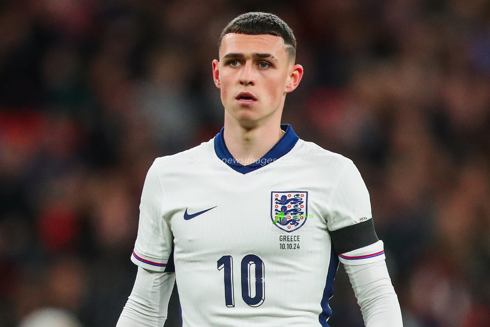 Phil Foden of England looks on during the UEFA Nations League - League B - Group B2 - match England vs Greece at Wembley Stadium, London, United Kingdom, 10th October 2024

(Photo by Gareth Evans/News Images)