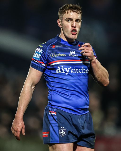 Jake Trueman of Wakefield Trinity during the Betfred Super League round 5 match Wakefield Trinity vs Leigh Leopards at DIY Kitchens Stadium, Wakefield, United Kingdom on 20 March 2026

(Photo by Alfie Cosgrove/News Images)