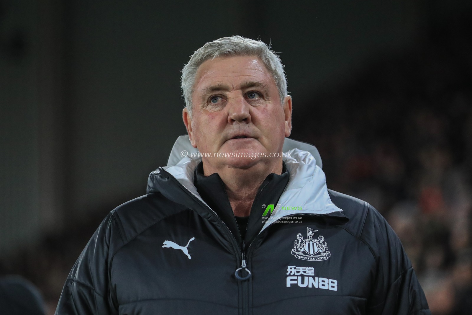 5th December 2019, Bramall Lane, Sheffield, England; Premier League, Sheffield United v Newcastle United : Steve Bruce manager of Newcastle United during the game

Credit: Mark Cosgrove/News Images