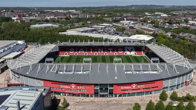 An aerial view of The BrewDog Stadium during the Betfred Super League round 9 match St Helens vs Wakefield Trinity at The BrewDog Stadium, St Helens, United Kingdom on 25 April 2026

(Photo by Mark Cosgrove/News Images)