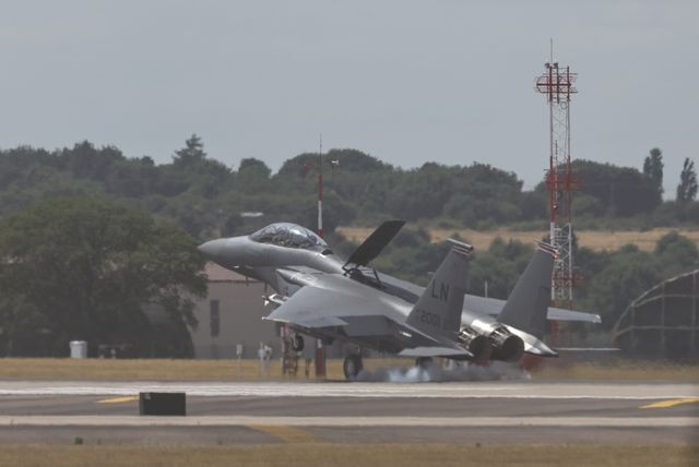 United States Air Force McDonnell Douglas, F-15 Eagle land at RAF Lakenheath, Lakenheath, United Kingdom, 26th June 2025

(Photo by Mark Cosgrove/News Images)