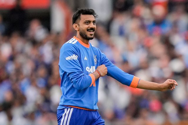Axar Patel of India during the Second Vitality T20 International match England vs India at Old Trafford, Manchester, United Kingdom on 04 July 2026

(Photo by Maynard Manyowa/News Images)