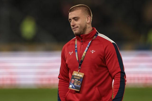 Mikey Lewis of Hull KR arrives during the World Club Challenge 2026 match Hull KR vs Brisbane Broncos at MKM Stadium, Hull, United Kingdom on 19 February 2026

(Photo by Mark Cosgrove/News Images)