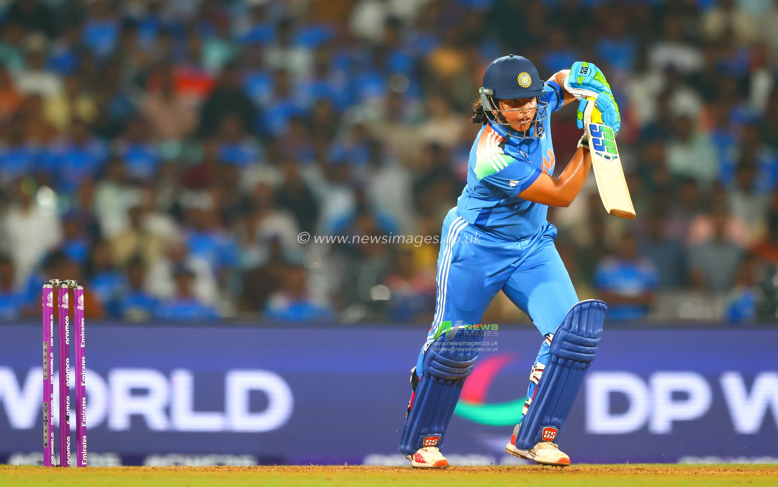Richa Ghosh of India during the ICC Women's ODI Cricket World Cup Semi Final match India vs Australia at Dr. D.Y. Patil Sports Academy, Navi Mumbai, India, 30th October 2025

(Photo by Shubhajit Roy Karmakar/News Images)