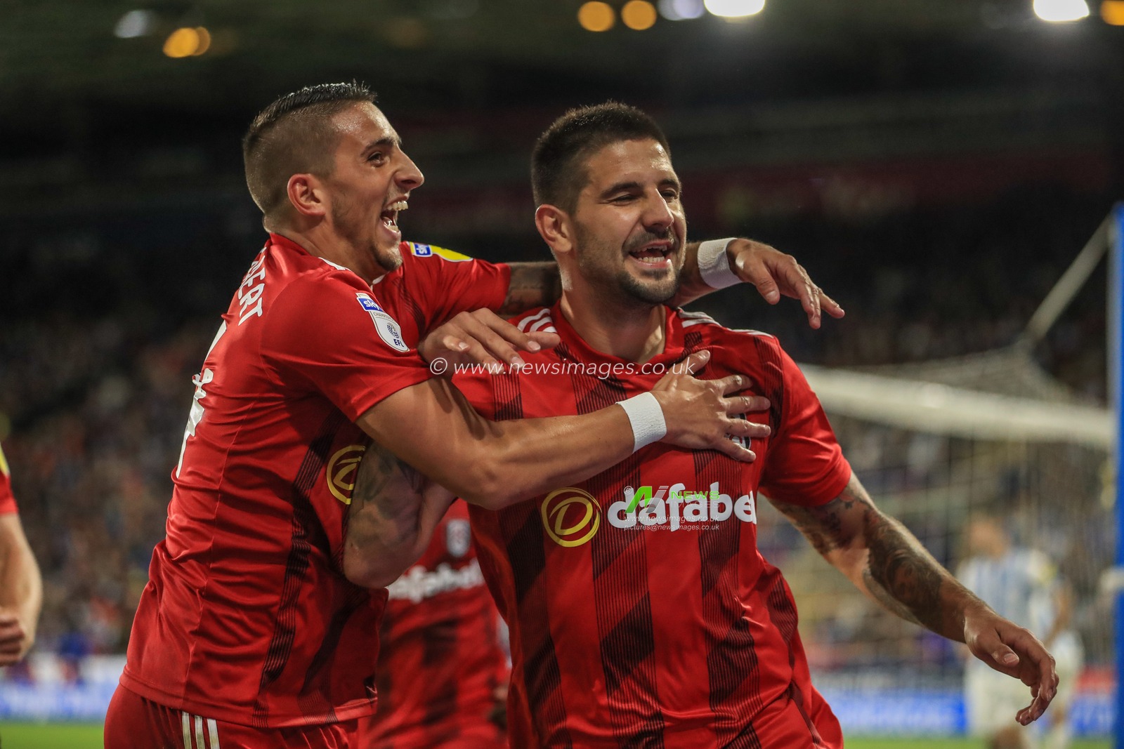 16th August 2019, John Smiths Stadium, Huddersfield England; Sky Bet Championship, Huddersfield Town vs Fulham ; Aleksandar Mitrovic (9) of Fulham celebrates his goal to make it 0-1


Credit: Mark Cosgrove/News Images

English Football League images are subject to DataCo Licence