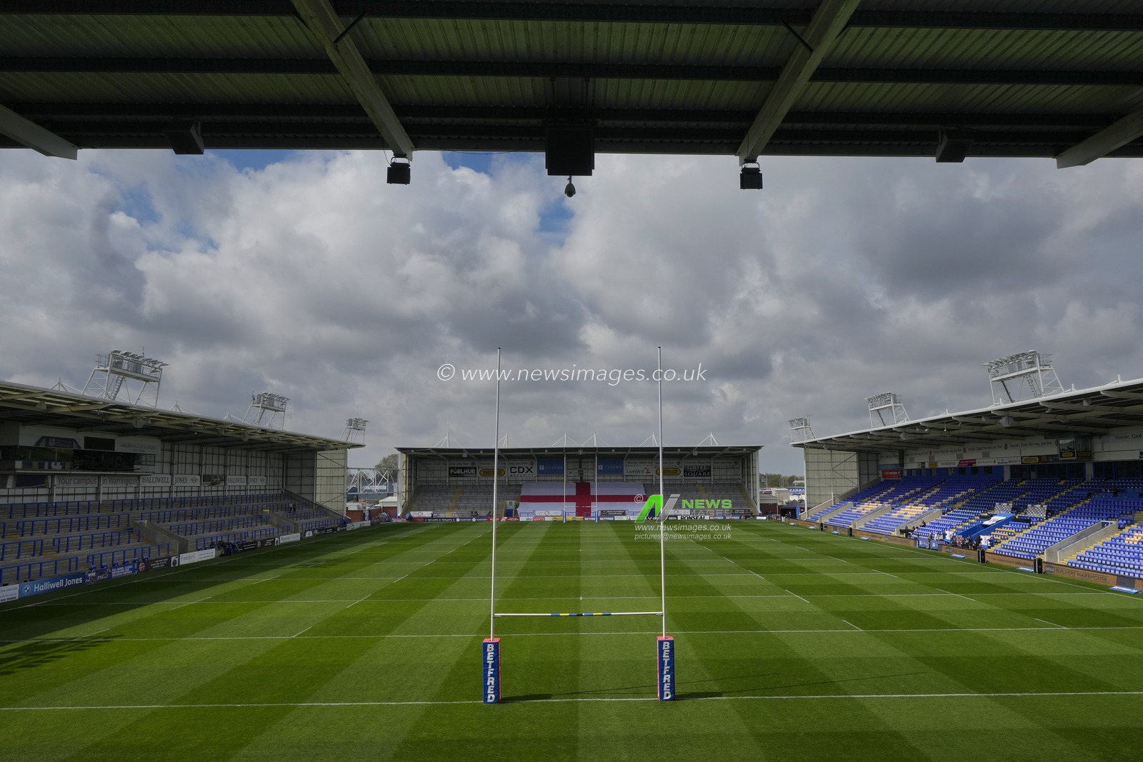 A general view of the Halliwell Jones Stadium before the Mid Season International match England Women vs France Women at Halliwell Jones Stadium, Warrington, United Kingdom, 29th April 2023

(Photo by Steve Flynn/News Images)