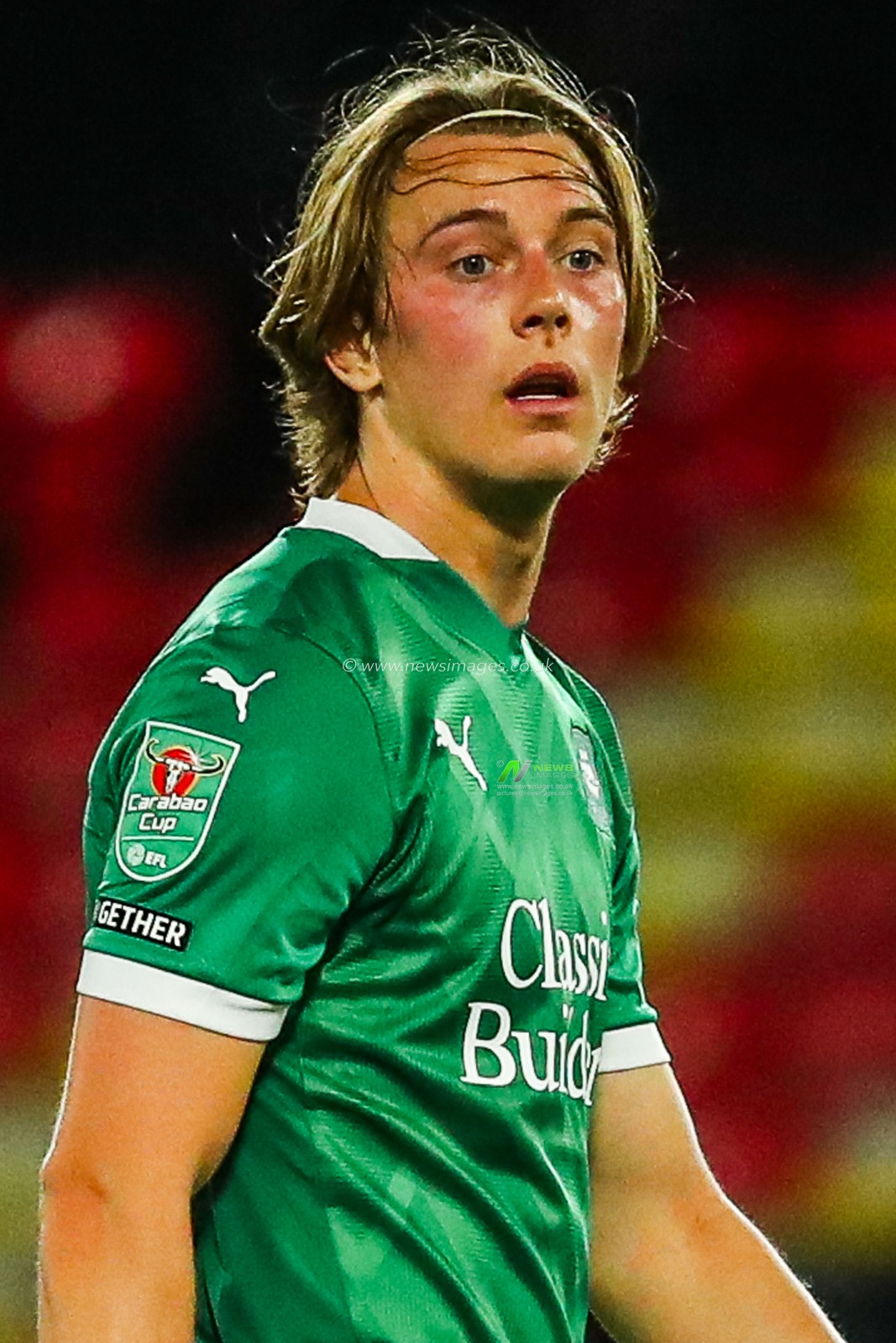 Callum Wright of Plymouth Argyle looks on during the Carabao Cup match Watford vs Plymouth Argyle at Vicarage Road, Watford, United Kingdom, 27th August 2024

(Photo by Izzy Poles/News Images)