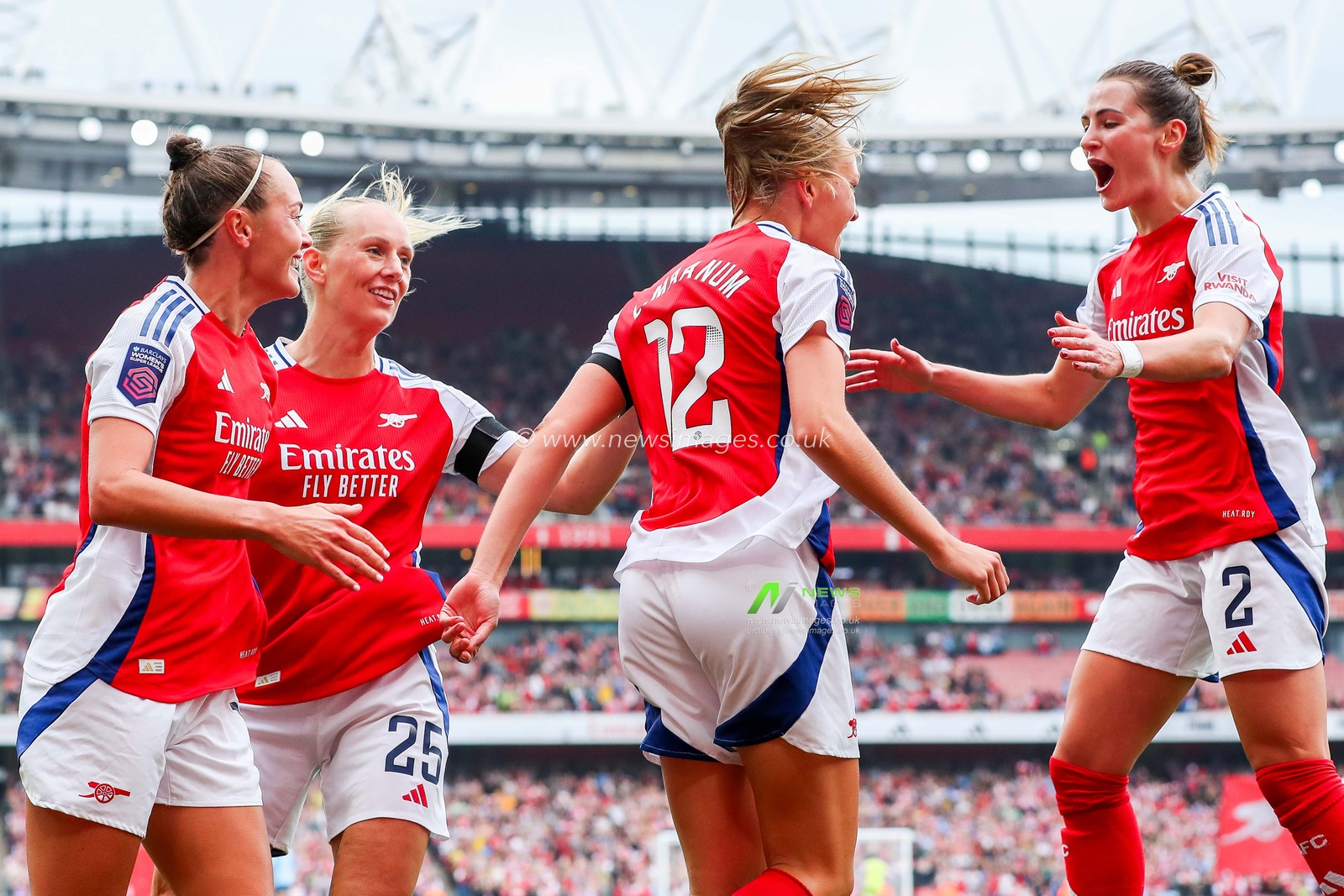 Frida Maanum of Arsenal celebrates her goal to make it 1-0 during the The FA Women's Super League match Arsenal Women vs Manchester City Women at Emirates Stadium, London, United Kingdom, 22nd September 2024

(Photo by Izzy Poles/News Images)
