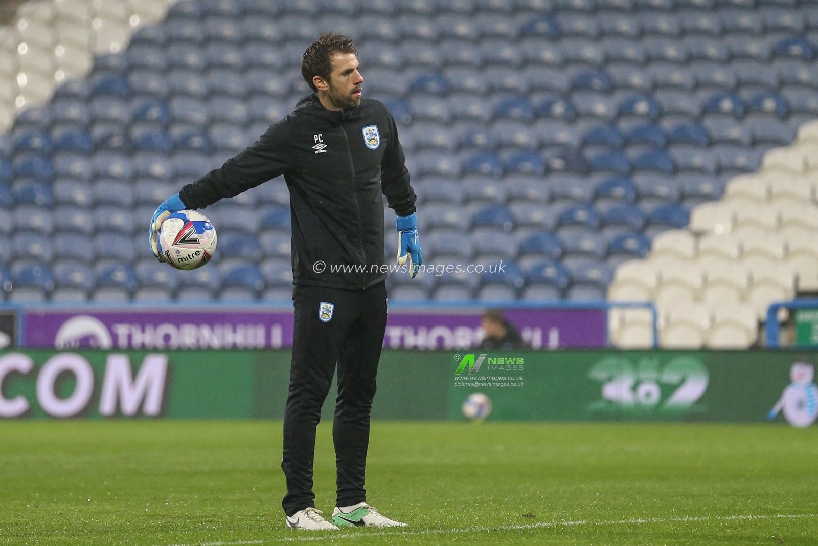 Paul Clements goalkeeping coach of Huddersfield Town during the warm