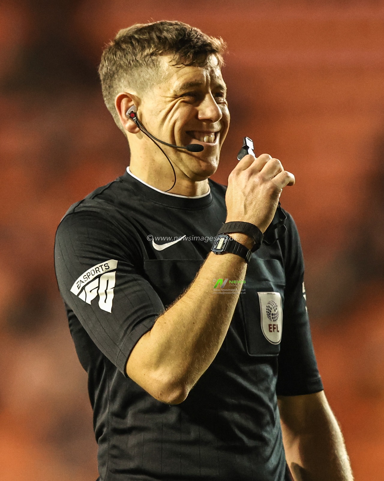 Referee Martin Woods during the Sky Bet League 1 match Blackpool vs Birmingham City at Bloomfield Road, Blackpool, United Kingdom, 30th April 2025

(Photo by Alfie Cosgrove/News Images)