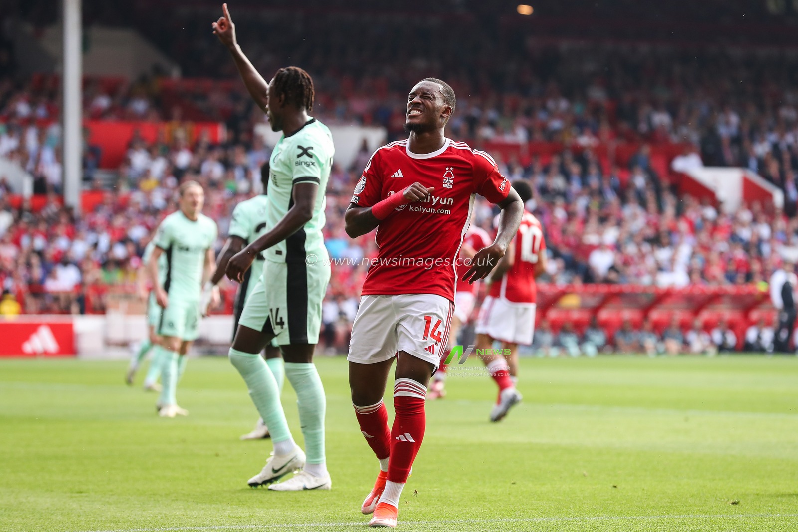 Callum Hudson-Odoi of Nottingham Forest reacts during the Premier League match Nottingham Forest vs Chelsea at City Ground, Nottingham, United Kingdom, 11th May 2024

(Photo by Gareth Evans/News Images)