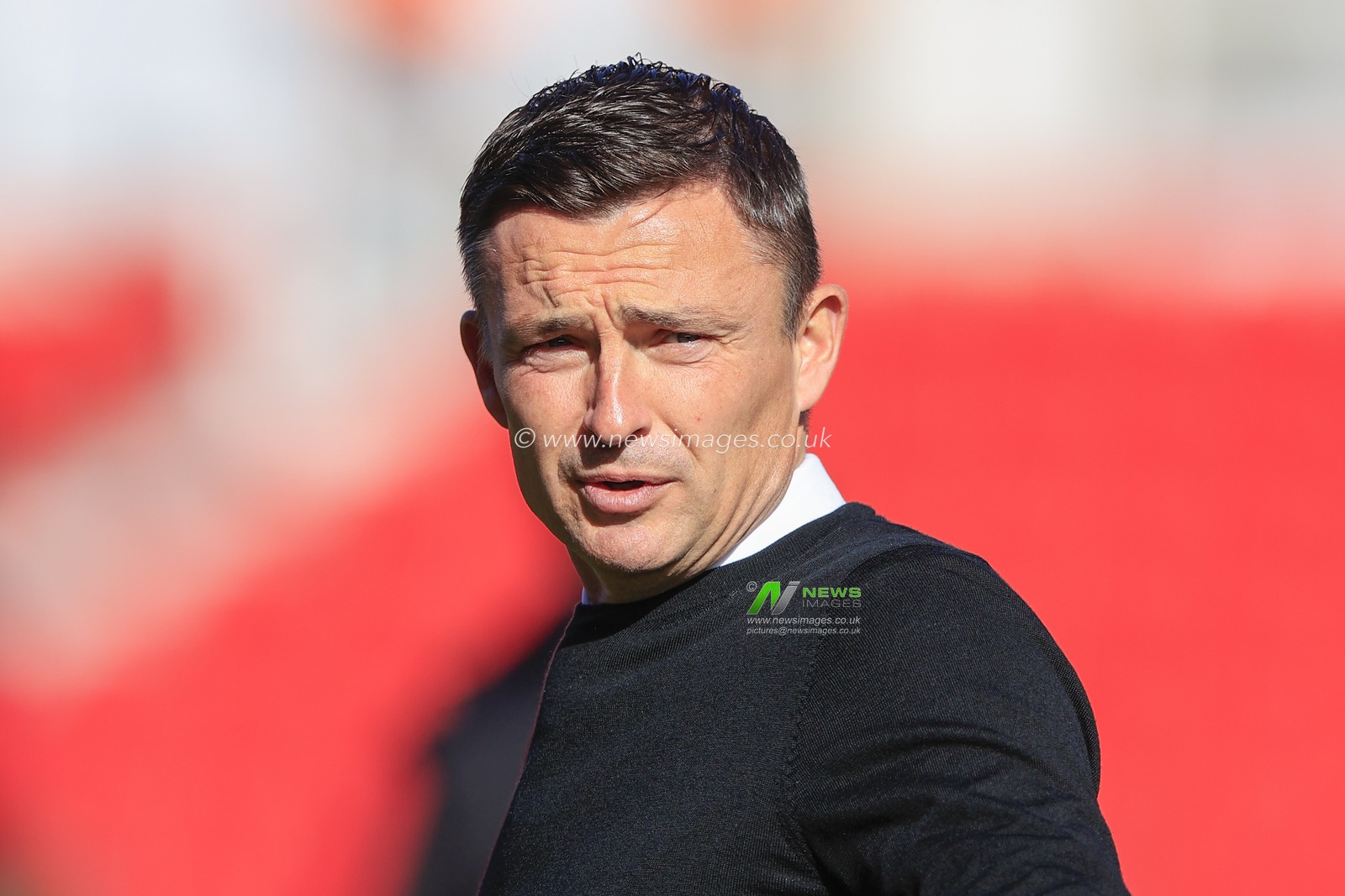 Paul Heckingbottom the Sheffield United Manager during the warm up ahead of the Sky Bet Championship match Stoke City vs Sheffield United at Bet365 Stadium, Stoke-on-Trent, United Kingdom, 8th October 2022

(Photo by Conor Molloy/News Images)