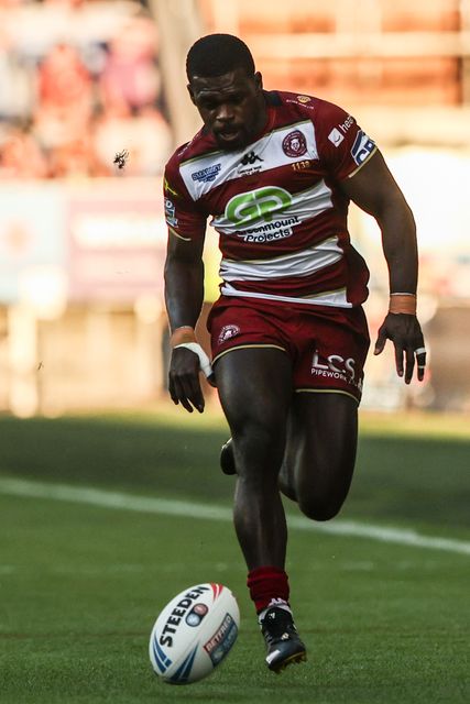 Christian Wade of Wigan Warriors during the Betfred Super League round 18 match Wigan Warriors vs Huddersfield Giants at The Brick Community Stadium, Wigan, United Kingdom, 11th July 2025

(Photo by Alfie Cosgrove/News Images)