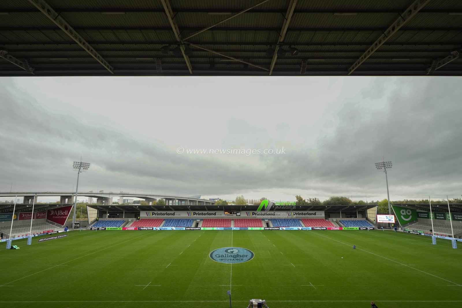 General view of The AJ Bell Stadium before the Gallagher Premiership match Sale Sharks vs Harlequins at AJ Bell Stadium, Eccles, United Kingdom, 23rd October 2022

(Photo by Steve Flynn/News Images)