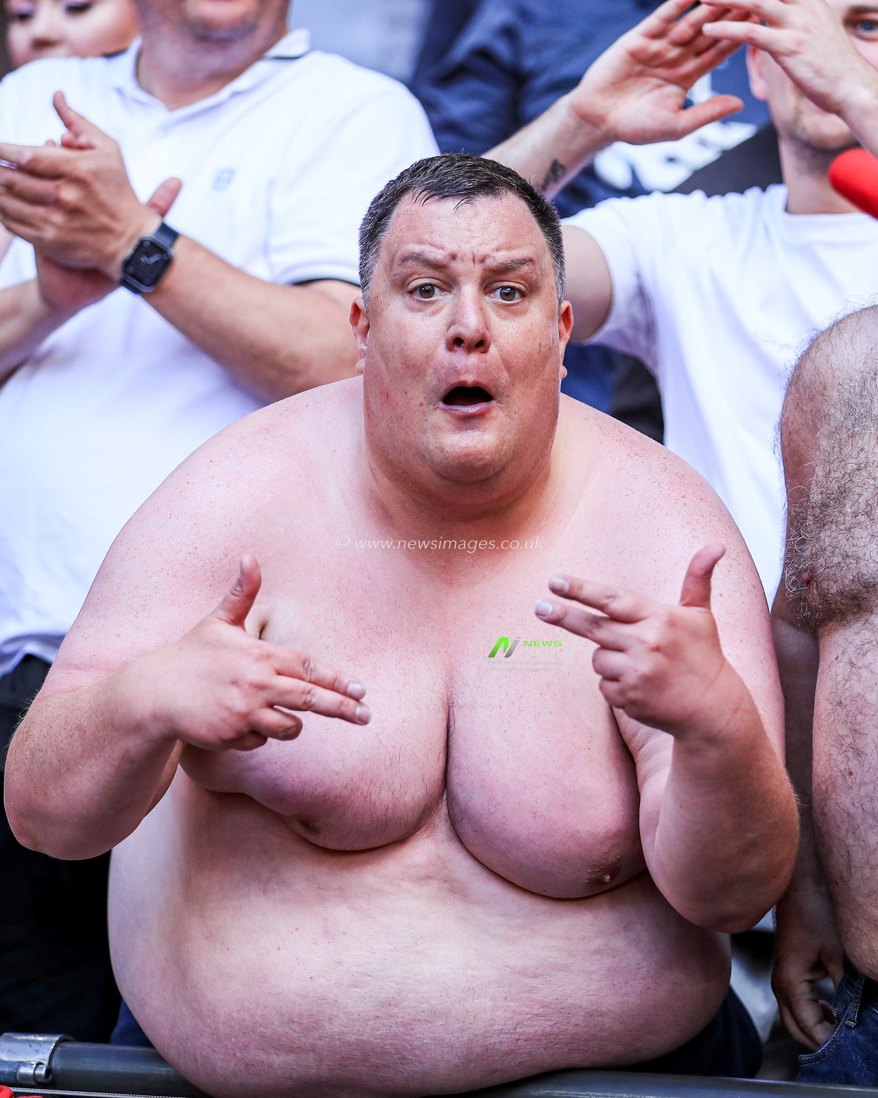 Charlton Athletic fan celebrate getting promotion back to the Sky Bet Championship after the Sky Bet League 1 Playoff Final match Charlton Athletic vs Leyton Orient at Wembley Stadium, London, United Kingdom, 25th May 2025

(Photo by Jorge Horsted/News Images)