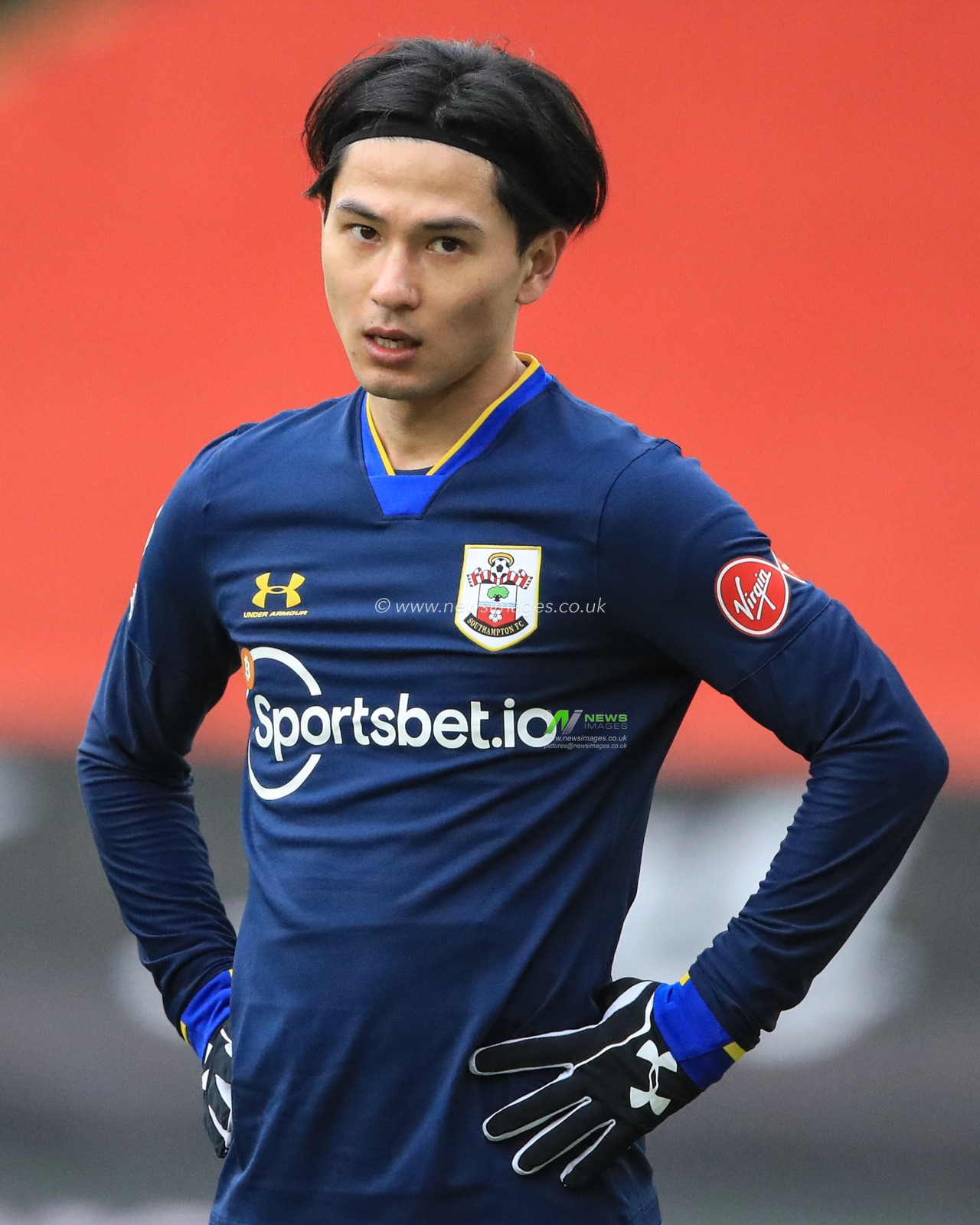 Takumi Minamino #19 of Southampton during the game