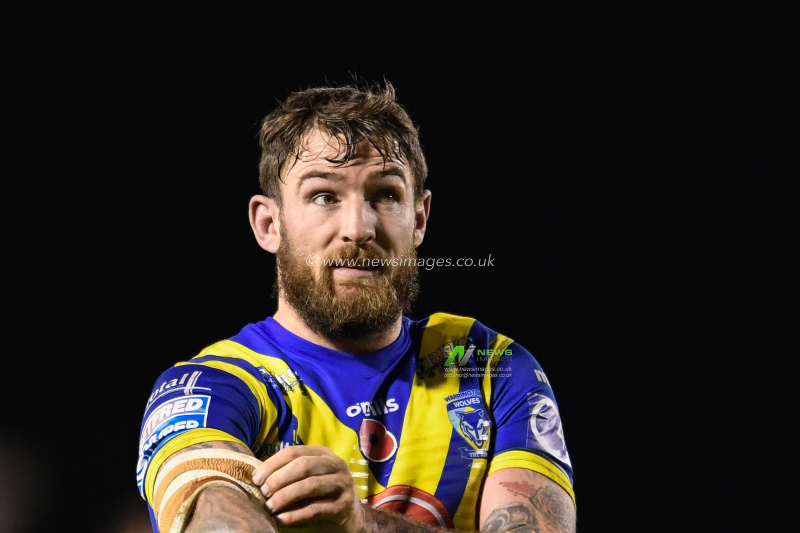 Daryl Clark #9 of Warrington Wolves in action during the game