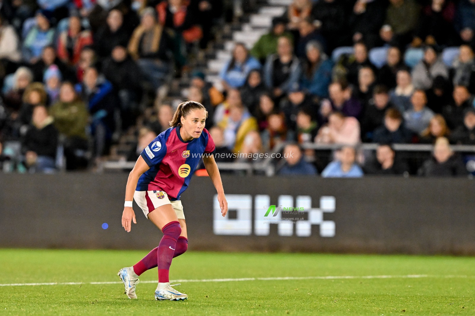 Ewa Pajor of Barcelona FemenÃ­ in action during the UEFA Women's Champions League match  - Group D - Manchester City vs Barcelona at Manchester City Academy Stadium, Manchester, United Kingdom, 9th October 2024

(Photo by Cody Froggatt/News Images)