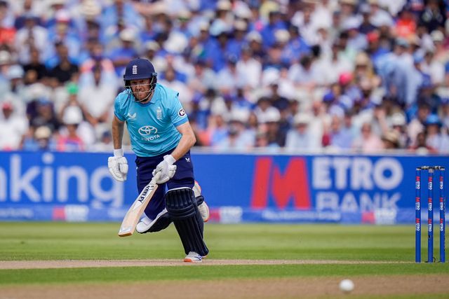 Liam Dawson of England hits a four during the 1st Metro Bank ODI match England vs India at Edgbaston, Birmingham, United Kingdom on 14 July 2026

(Photo by Maynard Manyowa/News Images)