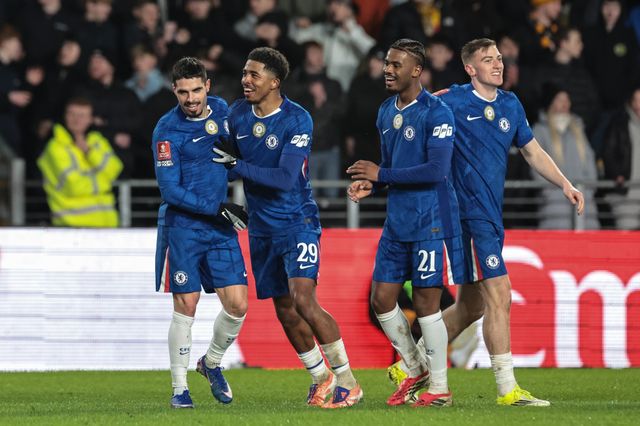 Pedro Neto of Chelsea celebrates his goal to make it 0-4 during the Emirates FA Cup 4th Round match Hull City vs Chelsea at MKM Stadium, Hull, United Kingdom on 13 February 2026

(Photo by Mark Cosgrove/News Images)