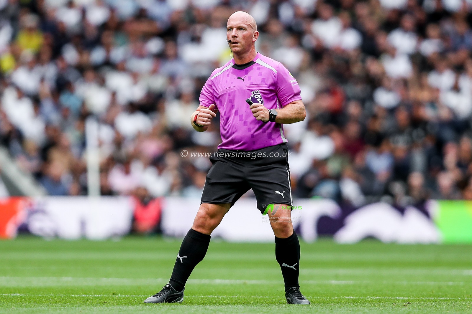 Referee Simon Hooper in action during the Premier League match Tottenham Hotspur vs Bournemouth at Tottenham Hotspur Stadium, London, United Kingdom, 30th August 2025

(Photo by Izzy Poles/News Images)