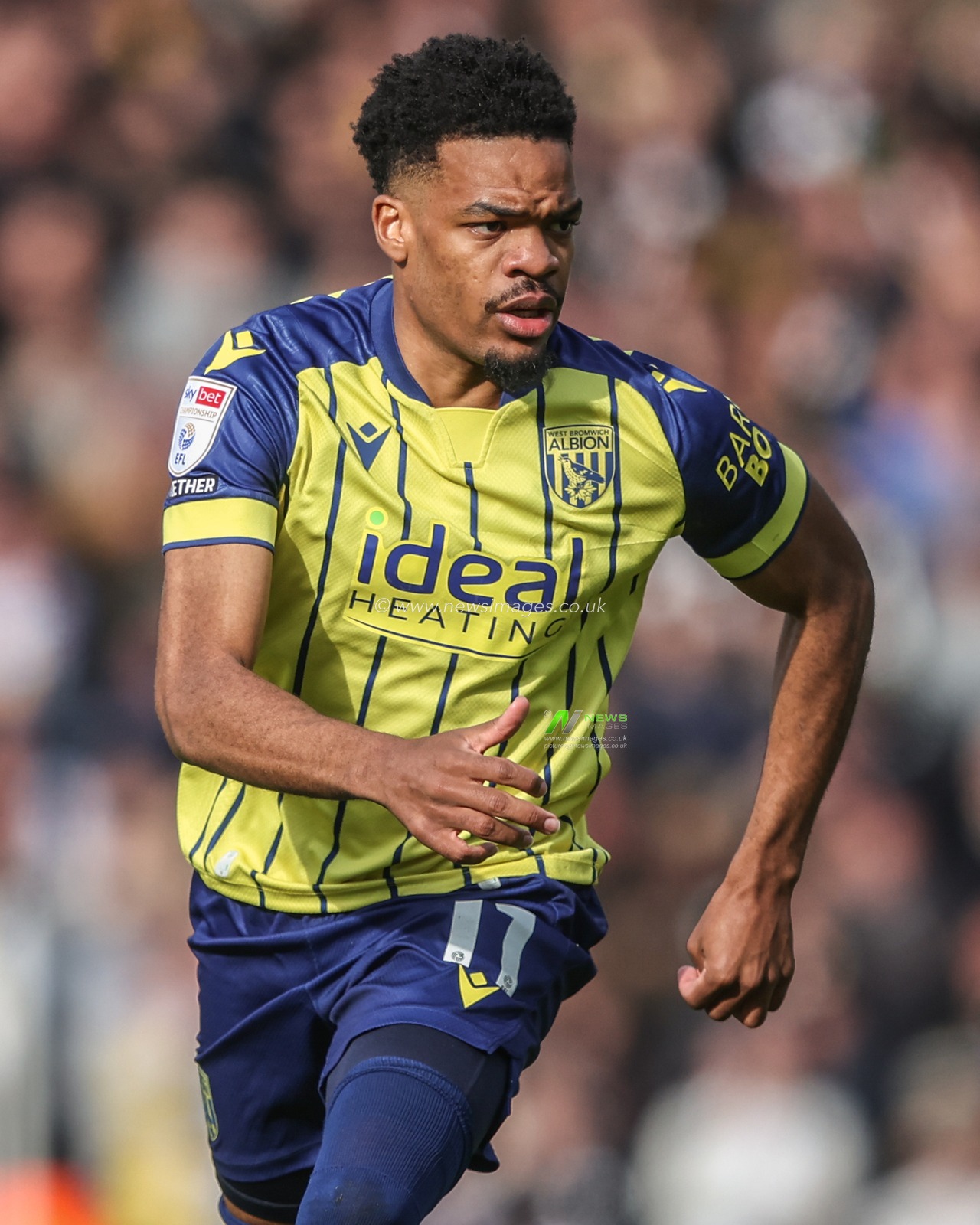Grady Diangana of West Bromwich Albion during the Sky Bet Championship match Leeds United vs West Bromwich Albion at Elland Road, Leeds, United Kingdom, 1st March 2025

(Photo by Alfie Cosgrove/News Images)
