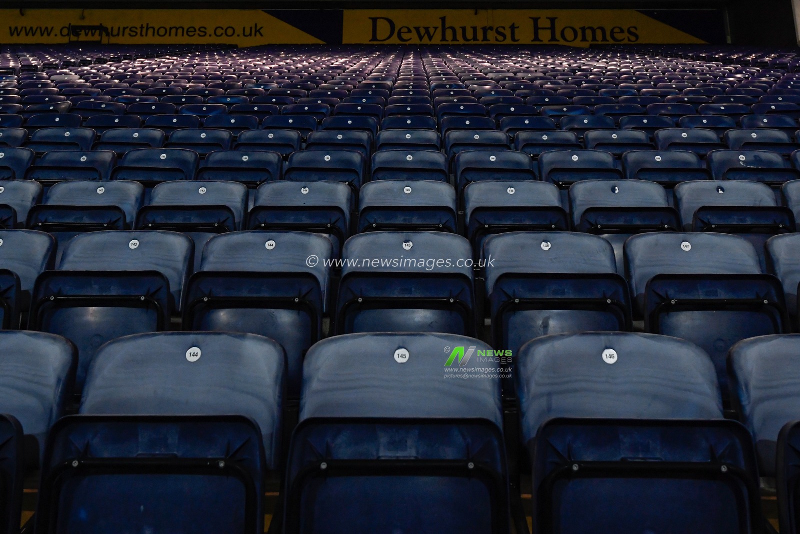 The empty seats at Deepdale as professional sport events continue to be played behind closed doors