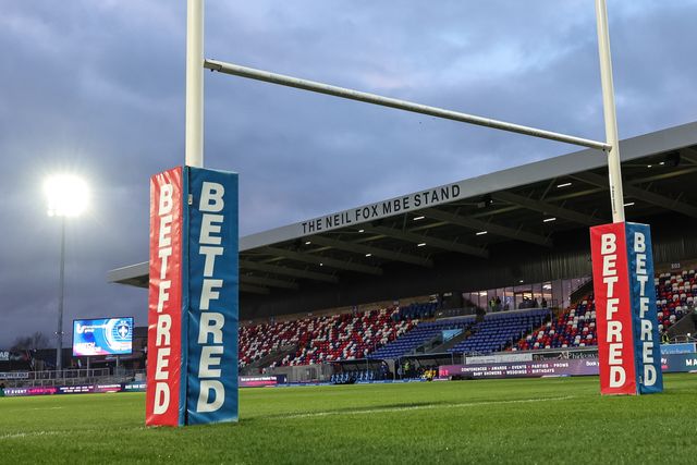 A general view of The DIY Kitchens Stadium during the Betfred Challenge Cup round 4 match Wakefield Trinity vs Leeds Rhinos at DIY Kitchens Stadium, Wakefield, United Kingdom on 13 March 2026

(Photo by Mark Cosgrove/News Images)