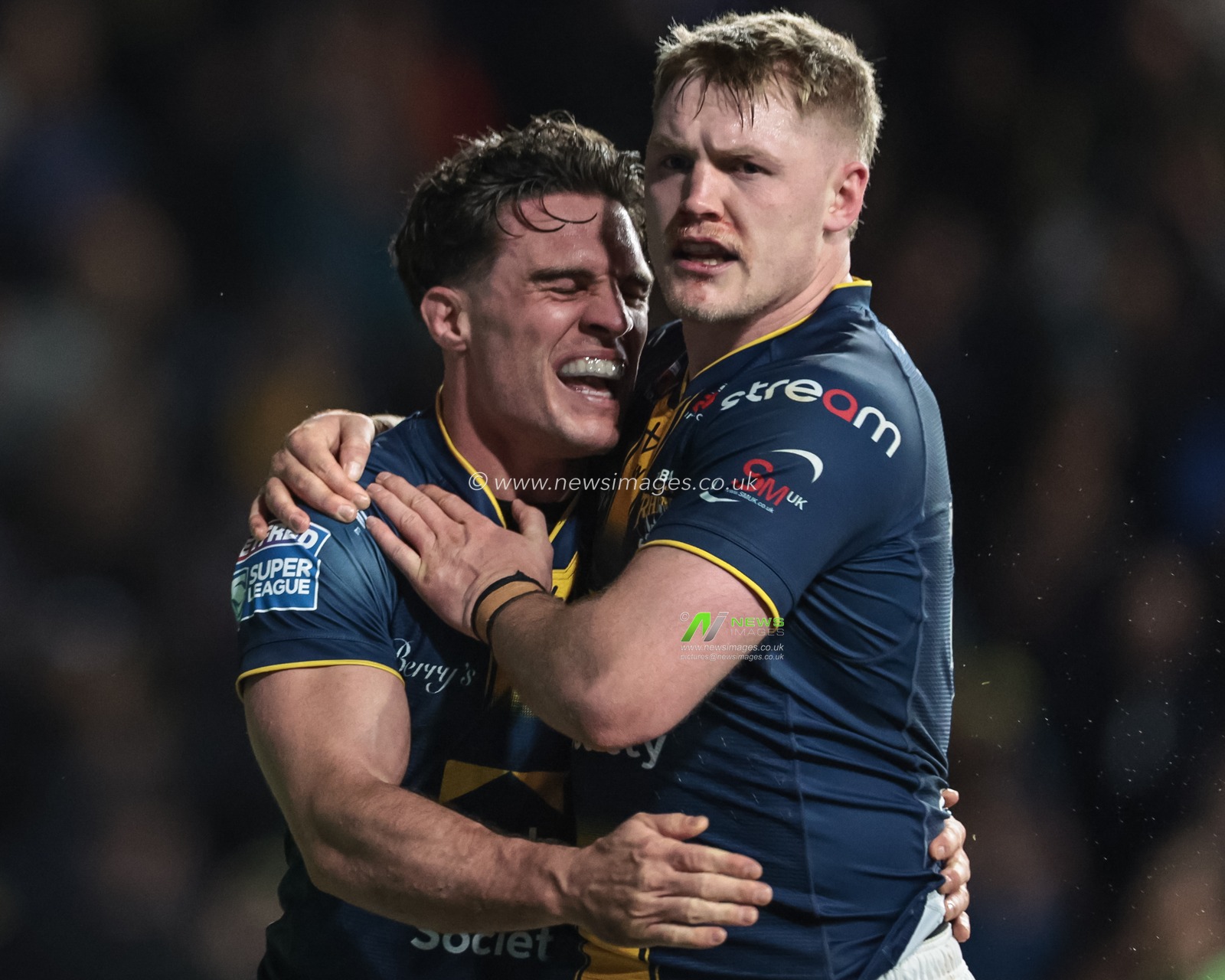 Brodie Croft of Leeds Rhinos celebrates his try during the Betfred Super League Round 2 match Leeds Rhinos vs York Knights at AMT Headingley Stadium, Leeds, United Kingdom on 20 February 2026

(Photo by Mark Cosgrove/News Images)