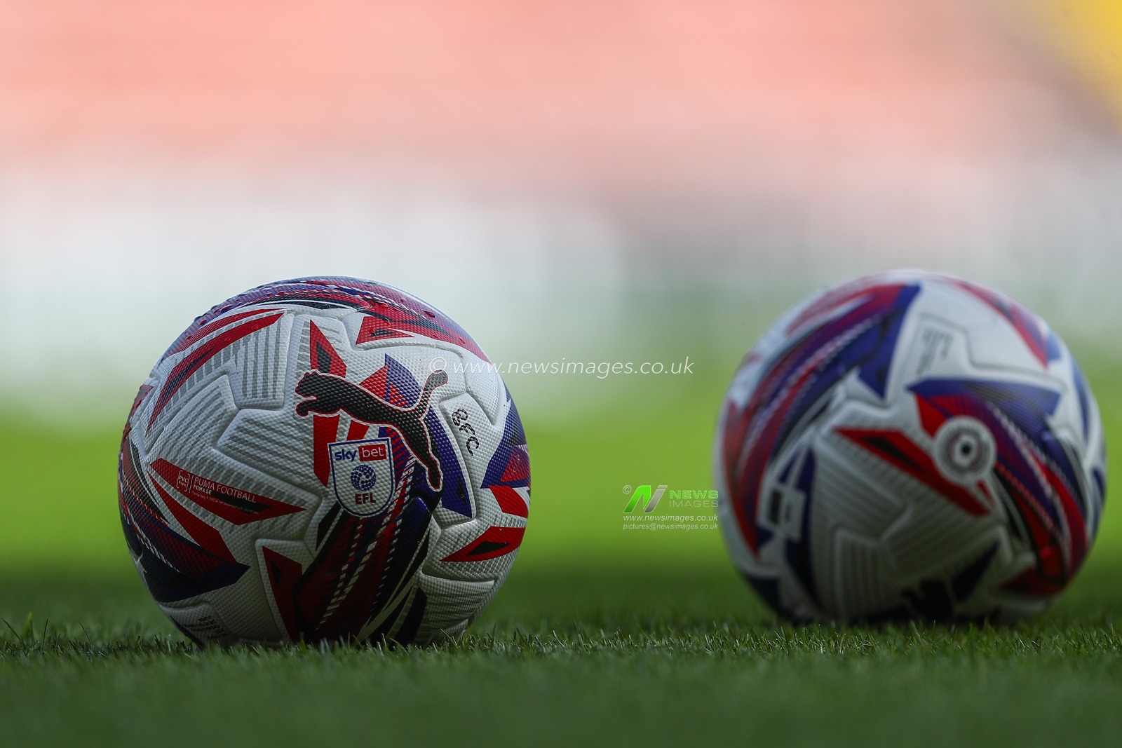 The EFL match ball during the pre-game warm up ahead of the Sky Bet League 1 match Blackpool vs Exeter City at Bloomfield Road, Blackpool, United Kingdom, 14th September 2024

(Photo by Gareth Evans/News Images)