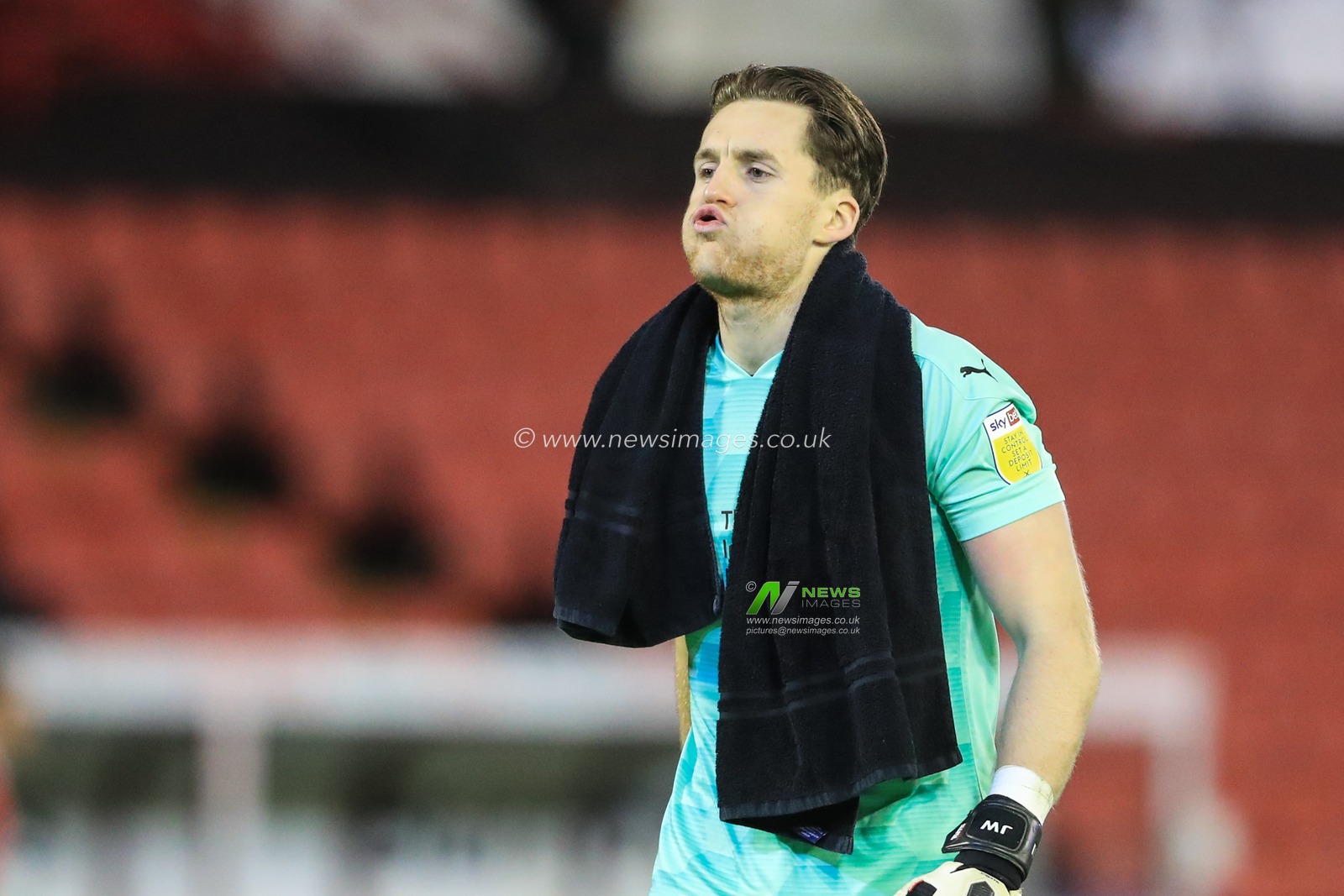 Jack Walton #1 of Barnsley before the game