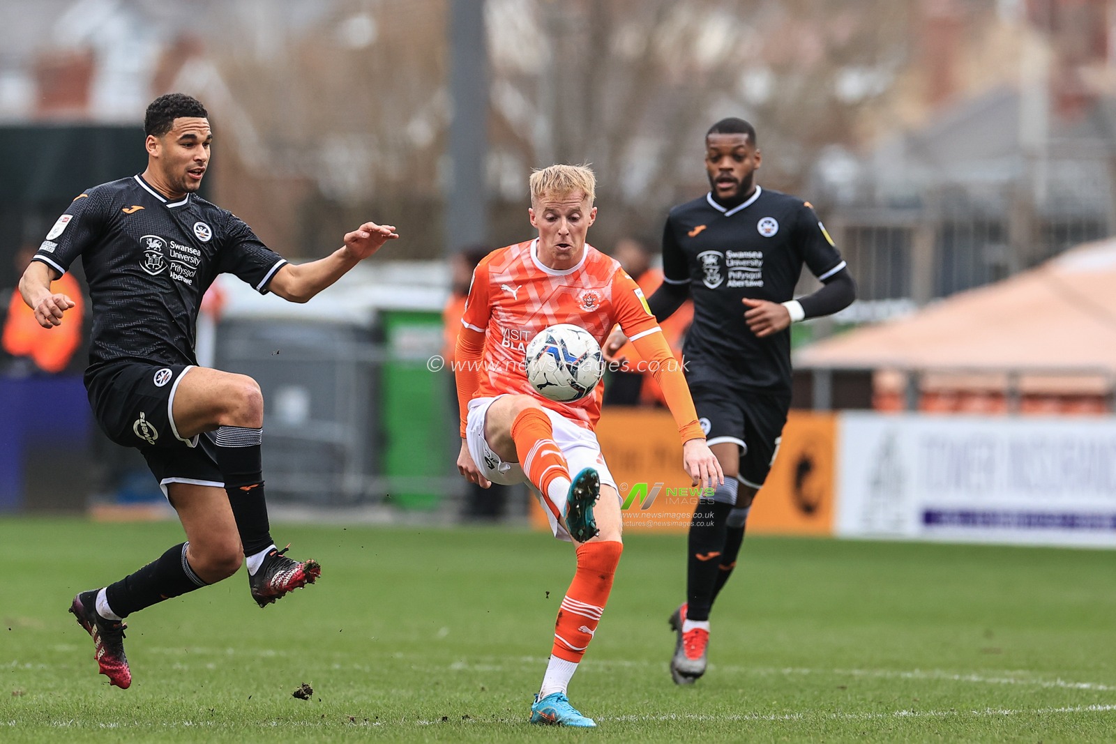 Charlie Kirk #27 of Blackpool in action during the game