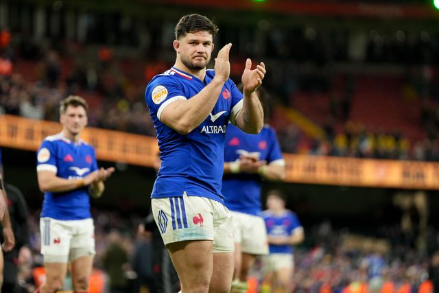 Julien Marchand of France applauds the fans during the Guinness Six Nations match Wales vs France at Principality Stadium, Cardiff, United Kingdom, 15th February 2026

(Photo by Andrew Lewis/News Images)